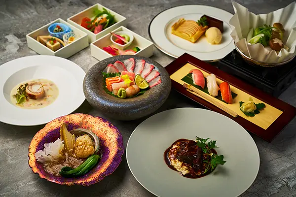 [Japanese, Western and Chinese fusion course / Winter] A course meal plan using seasonal ingredients, vegetables and seafood from the Atsumi Peninsula
